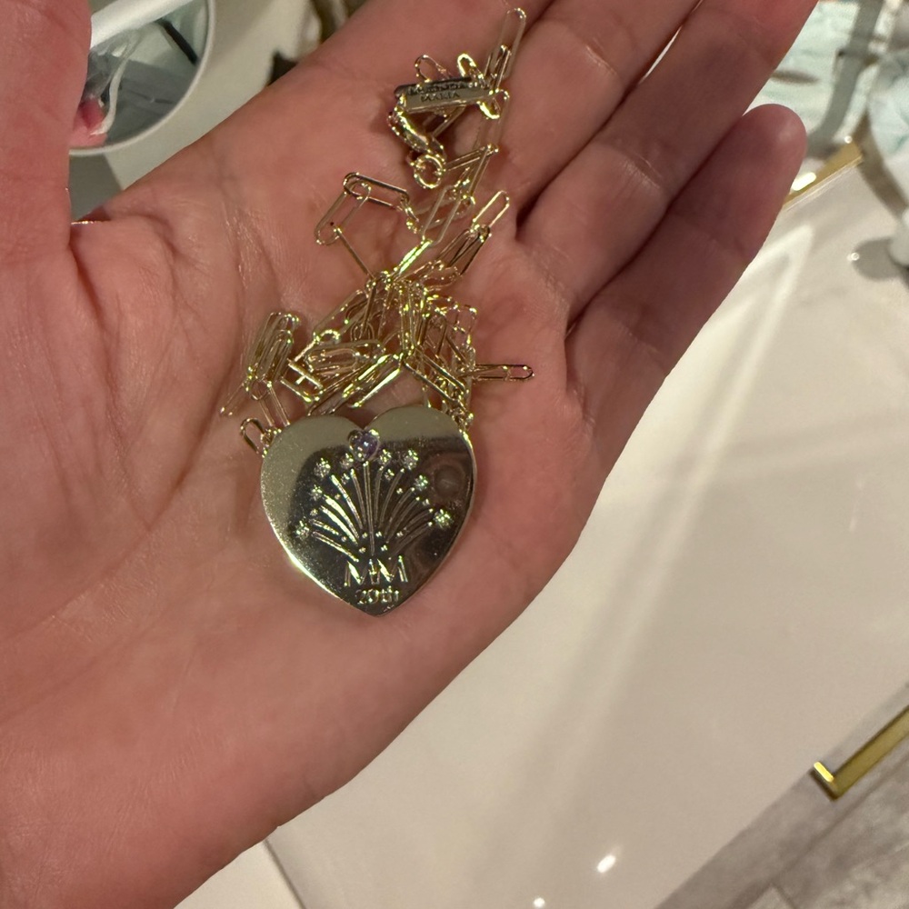Melinda Maria anniversary xl gold necklace